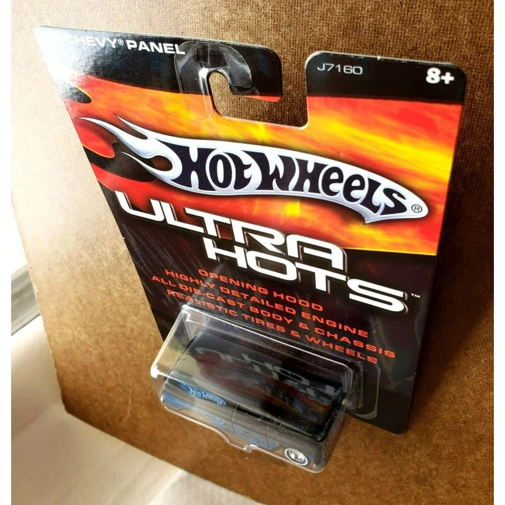 2006 Hot Wheels '55 CHEVY PANEL Black Blue ULTRA HOTS SERIES 1:64 WW REAL RIDERS